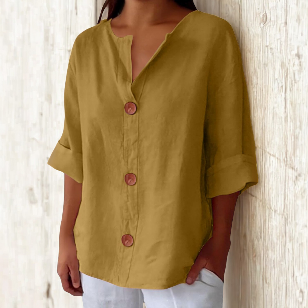 Hazel | Casual Linen Blouse