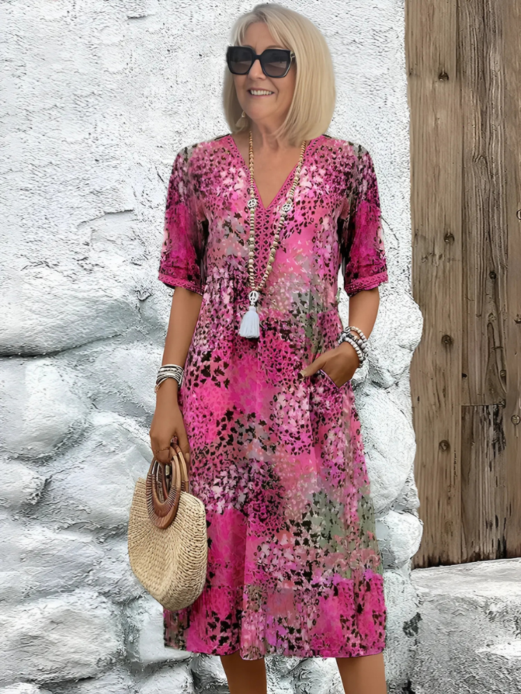 Violet | Vibrant Mid Length Dress