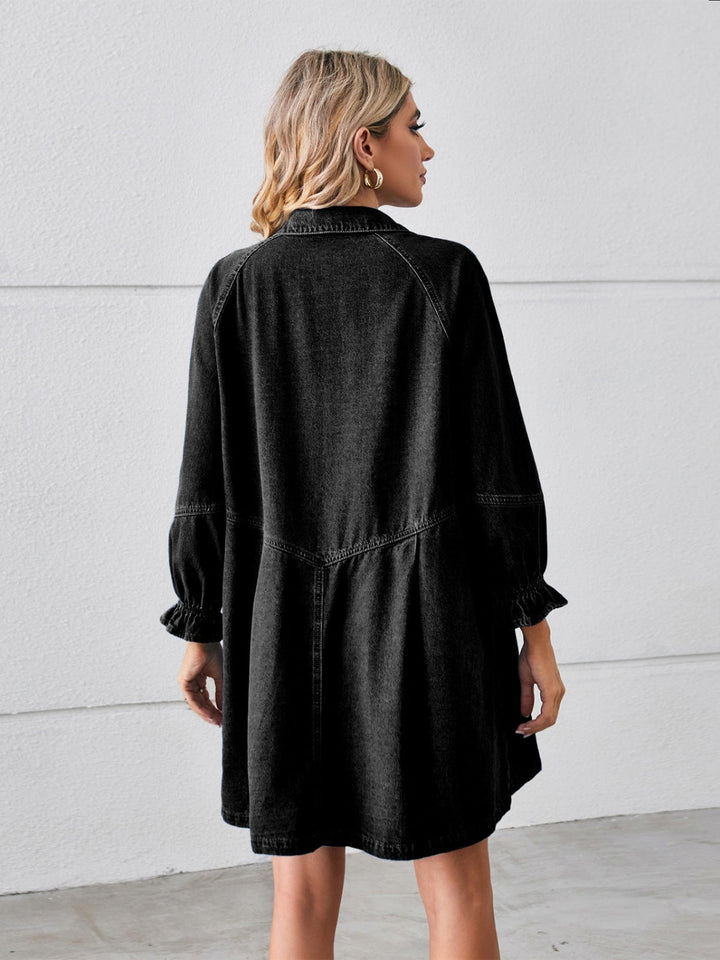 Amara | Denim Dress with Button Front
