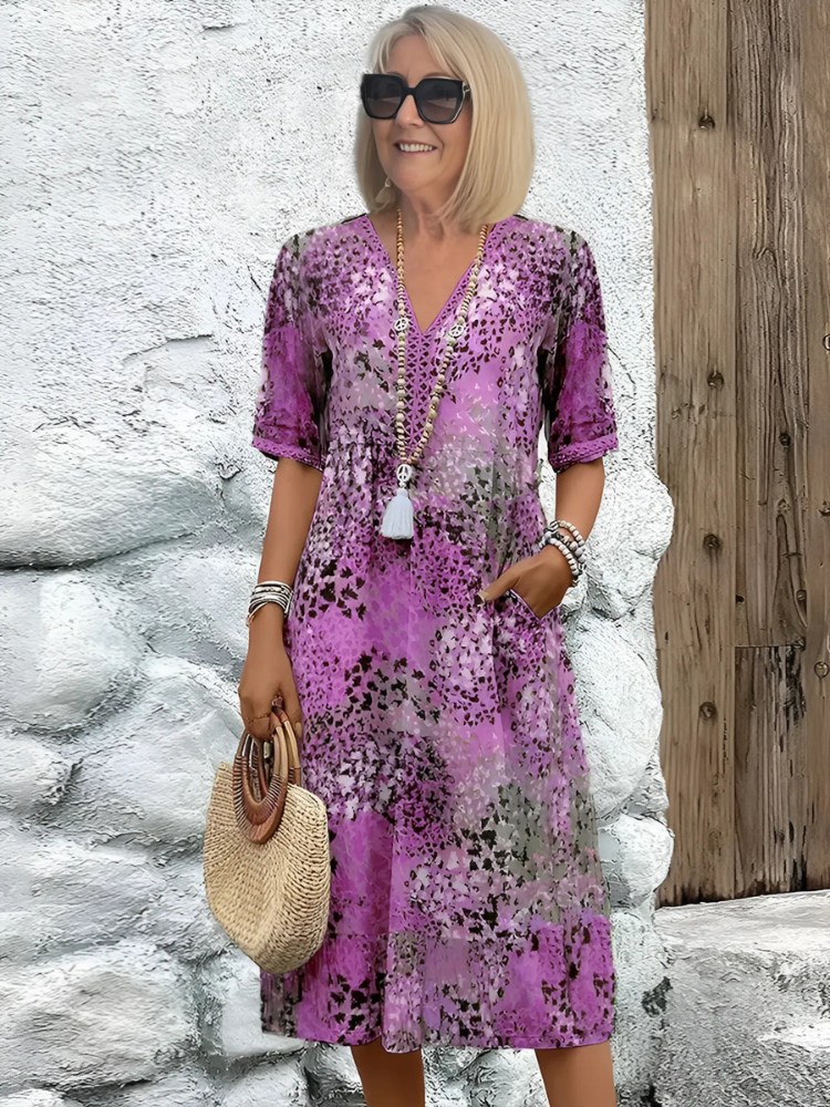 Violet | Vibrant Mid Length Dress