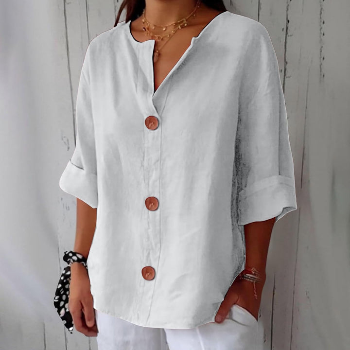 Hazel | Casual Linen Blouse