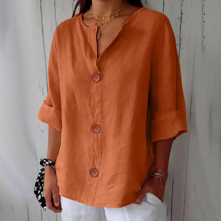 Hazel | Casual Linen Blouse