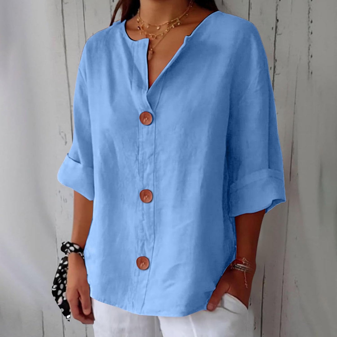 Hazel | Casual Linen Blouse