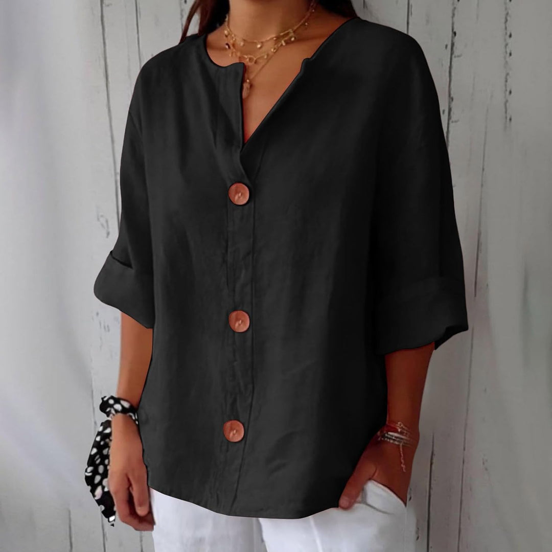 Hazel | Casual Linen Blouse