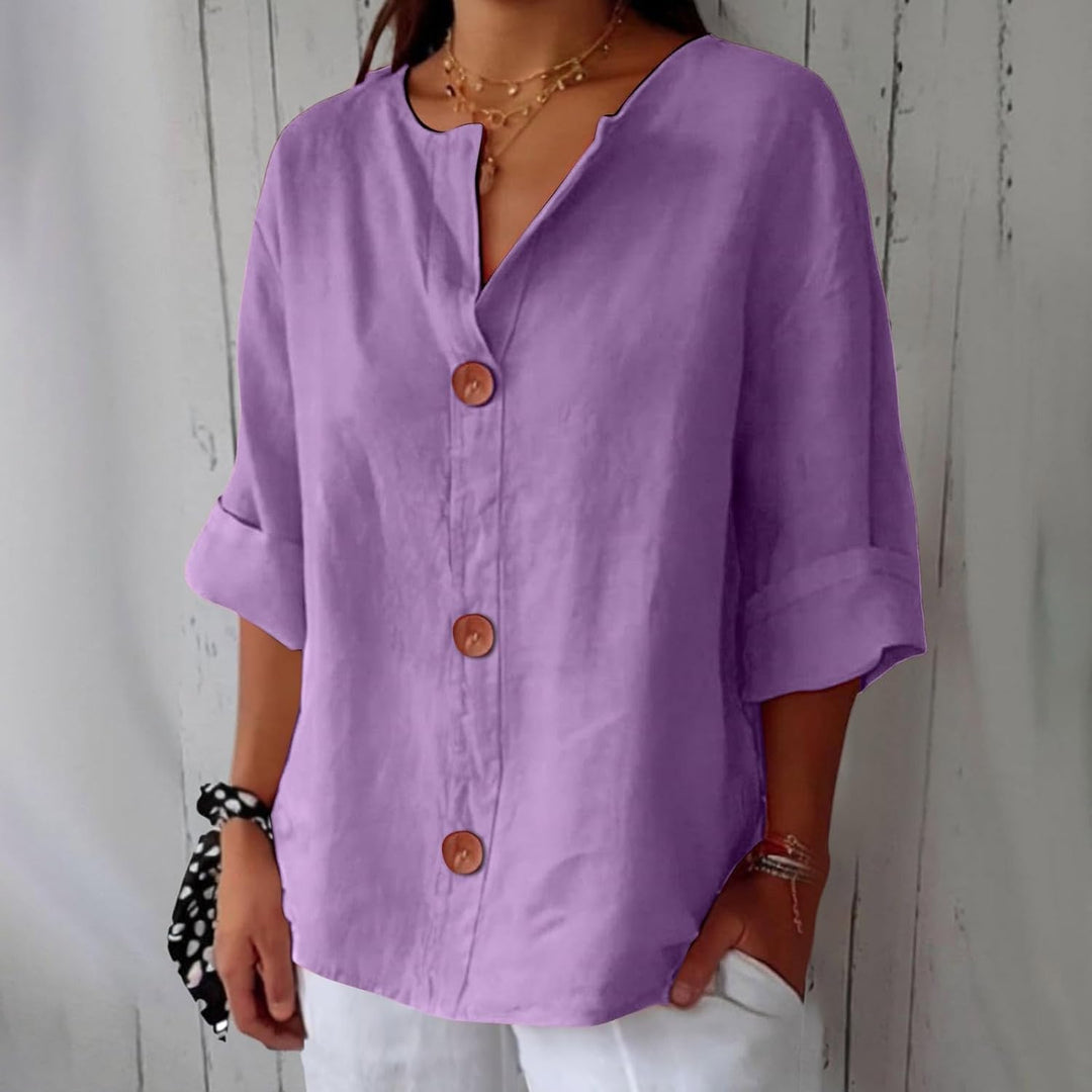 Hazel | Casual Linen Blouse