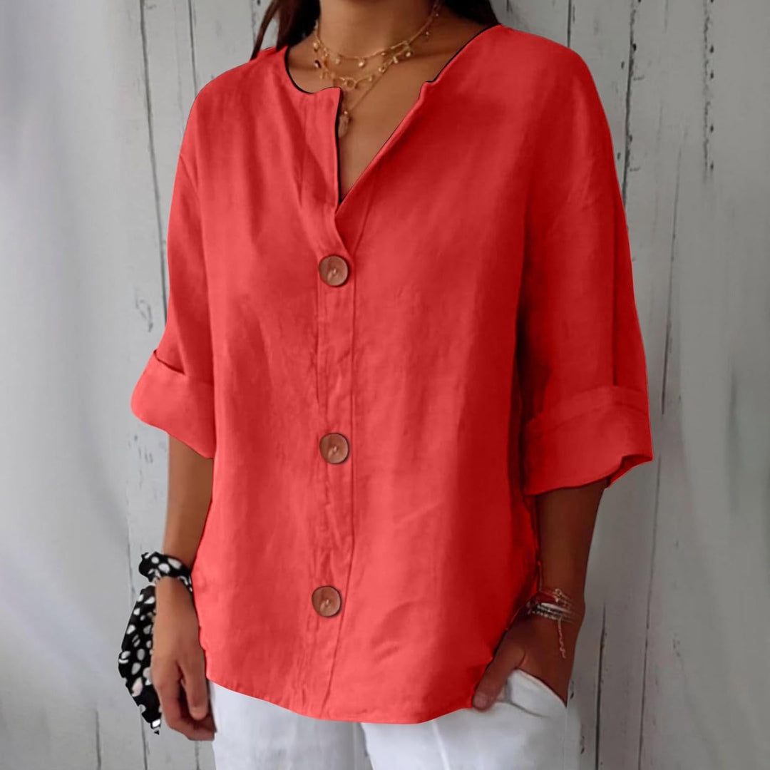 Hazel | Casual Linen Blouse